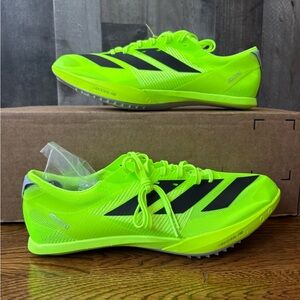 Adidas Adizero Finesse Track Spikes Shoes Neon Green Size 8.5 Men IG2018